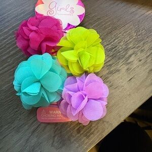 Vibrant Floral Hair Clips for Kids